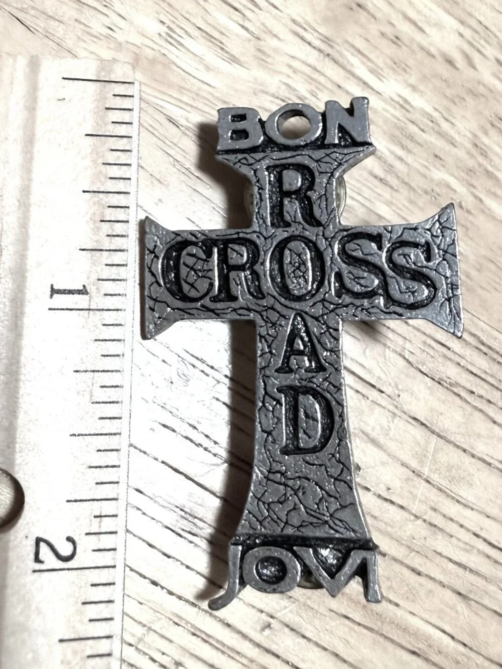 Bon Jovi Band Pin Brooch Pewter Made in England Alchemy Carta 1995 Bochum